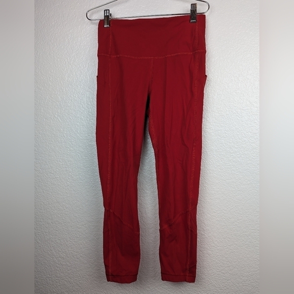 Lululemon Pace Rival High Rise Crop Red 4 - Picture 1 of 3
